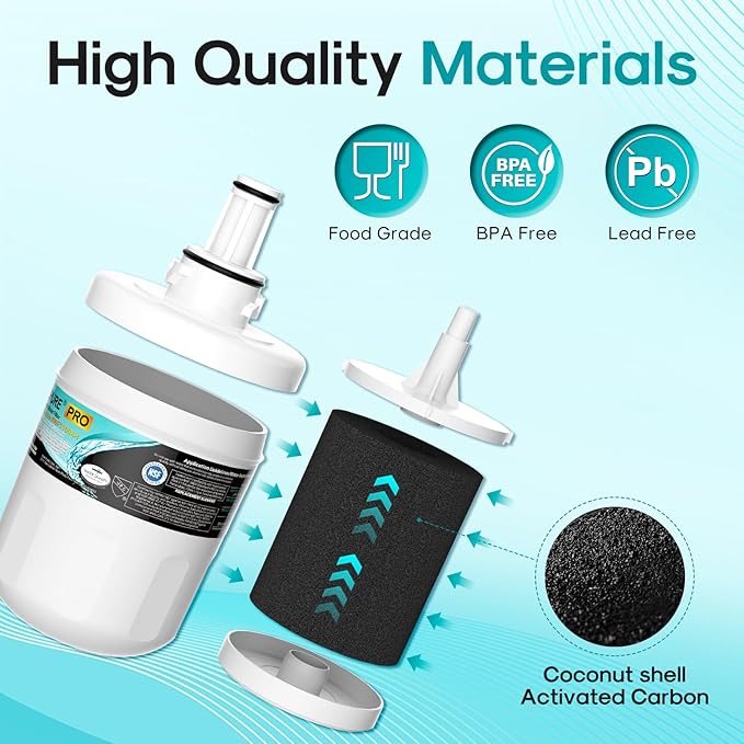 ICEPURE DA29-00003G Remove PFOA&PFOS, NSF/ANSI 401&473&53 Replacement for Samsung DA29-00003A, Aqua-Pure Plus DA29-00003B, HAFCU1, RSG257AARS RF267AERS, HDX-FMS-1 Refrigerator Water Filter, 4PACK