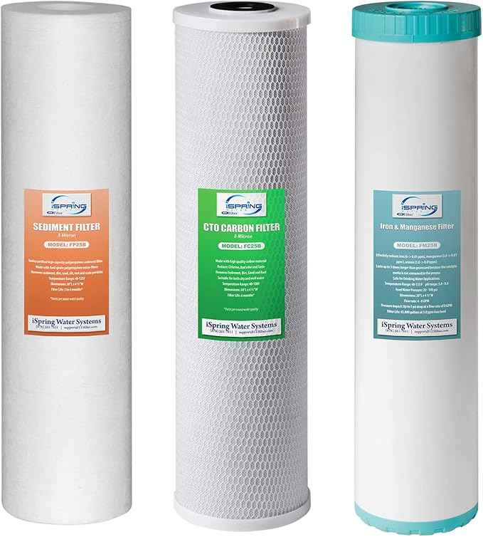 iSpring F3WGB32BM Whole House Water Filter Set with Spin Down Sediment Replacement Cartridge (Pack of 1)