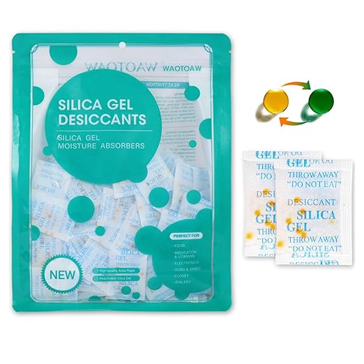 Silica Gel Packets with Color Indicating, 2 Gram [250 Packs] Desiccant Packs for Moisture Control, Moisture Absorbers, Food Grade Silica Packets with Indicator Beads