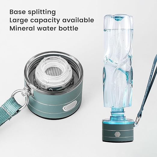 Hydrogen Water Bottle Generator 1.5L High-Capacity, USB Portable Hydrogen Water Machine, Hydrogen Water Ionizer Cup, Sports Water Bottle with SPE/PEM Technology (Turquoise)