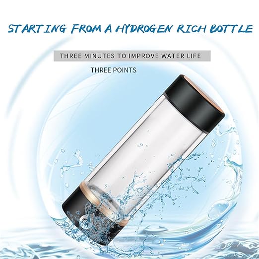 1500ppb Hydrogen Rich Water Bottle Generator, 420ml Portable Hydrogen Water Cup, USB Rechargeable Ionized Water Generator, Home Office Use