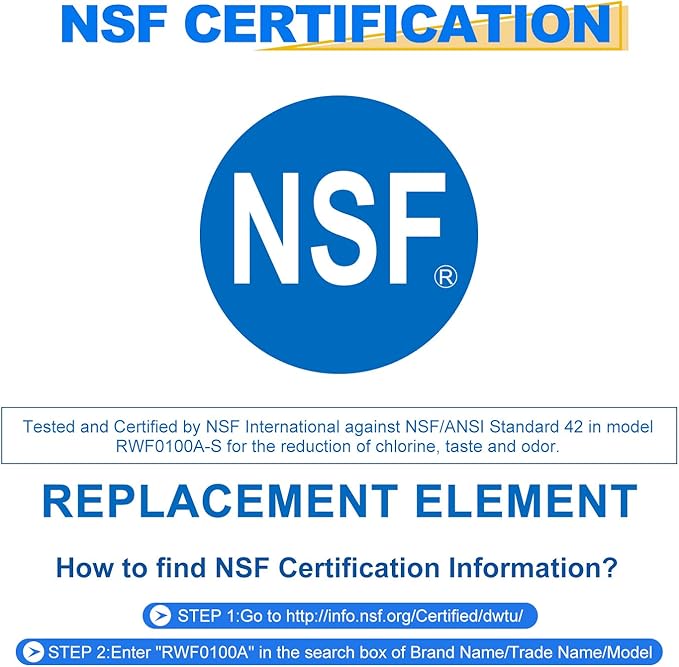GOLDEN ICEPURE RWF0100A Refrigerator Water Filter, Replacement for ADQ72910901, LG LT500P, Kenmore 469890, 9890, 5231JA2002A, LSC27925ST, ADQ72910907, 3PACK