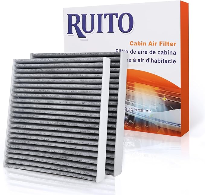 RUITO Cabin Air Filter, Compatible with Accord, Civic, Odyssey, Passport, CR-V, Pilot, Ridgeline, ILX, MDX, TSX, RDX, RLX, TLX, TSX, ZDX, CSX, TL, Replacement for CF10134, CP134