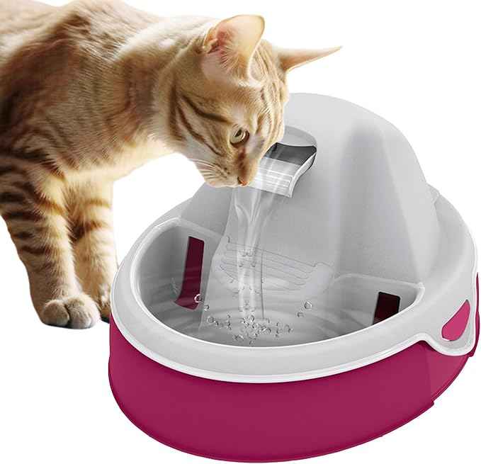 Aqua Flow Premium Pet Water Fountain - Automatic Dispenser Drinking Bowl for Cats and Dogs - Anti-Hair Drainage System - Replaceable Filters - Ideal for Multiple Pets - 52 up to 120 fl oz