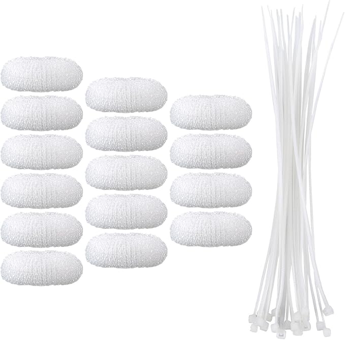eBoot 15 Pieces Lint Traps Lint Snare Washing Machine Mesh Washer Laundry Hose Filter with 15 Pieces Cable Ties - AquaVibe