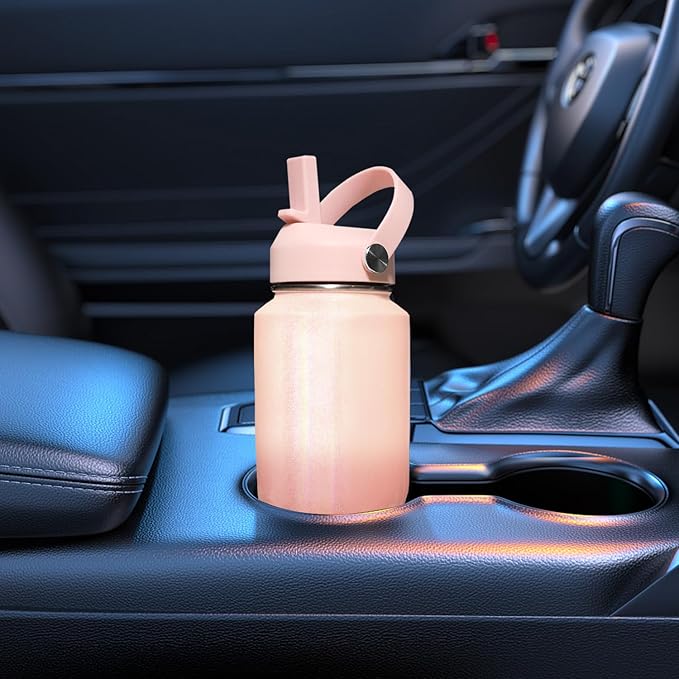 SENDESTAR Water Bottle,Wide Mouth Stainless Steel Vacuum Insulated Double Wall Keep Liquids Cold or Hot All Day,Sweat Proof Sport Design,Fit Car Cup Holder,Buling Pink Gradient,40 Ounces