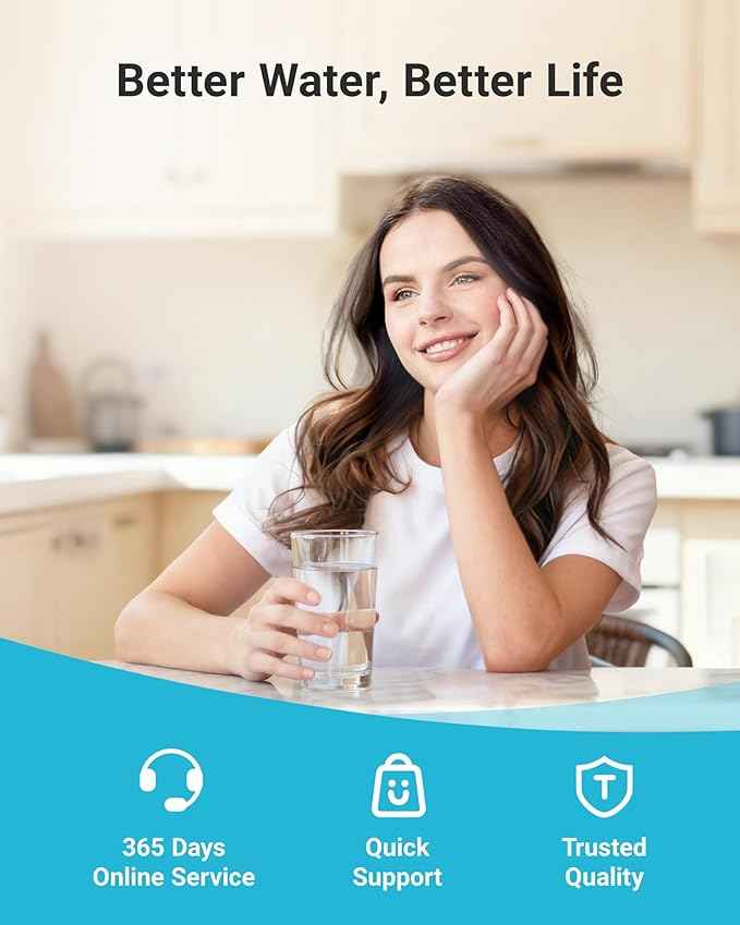 AQUA CREST Faucet Water Filter, Replacement for Brita® Filter, Brita® 36311 On Tap Water Filtration System, FR-200, FF-100, 100 Gallons, Chrome (4 Packs)