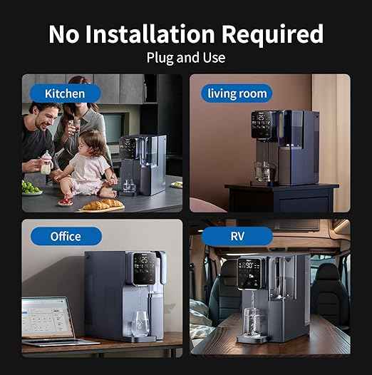 TOKIT T1 Pro Reverse Osmosis Water Filter Countertop, NSF/ANSI 58, RO Whole House Water Filter System with Alkaline Remineralization Filter and Instant Heating Tech, No Installation