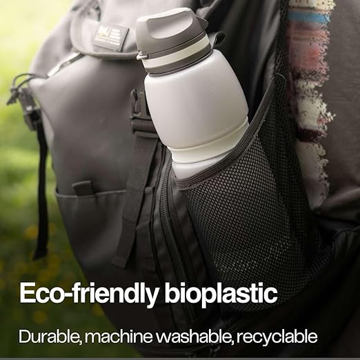 Water-to-Go Water Filter Bottle for International Travel -One Liter Filtered Water Bottle for Portable Purification - Eco-Friendly Bioplastic, New Leak-Proof Lid, Filters Viruses