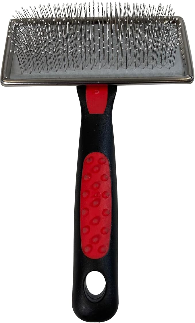 Ryan's Pet Supplies Paw Brothers Soft Flat Slicker Brush for Dogs, Grooming Brush Small and Medium Dogs, Coated Tips, Gentle on Skin, Maximum Coverage, Medium - AquaVibe