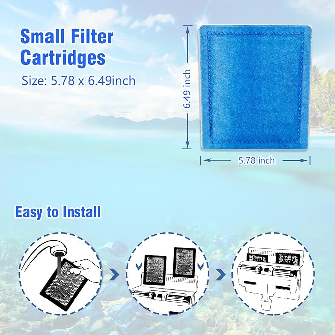 12-Pack Aquarium Filter Replacement Cartridges for Marineland Rite-Size C & Aqua-Tech EZ-Change #3,Fit for PRO Power Filters 200/275/350/375 - AquaVibe