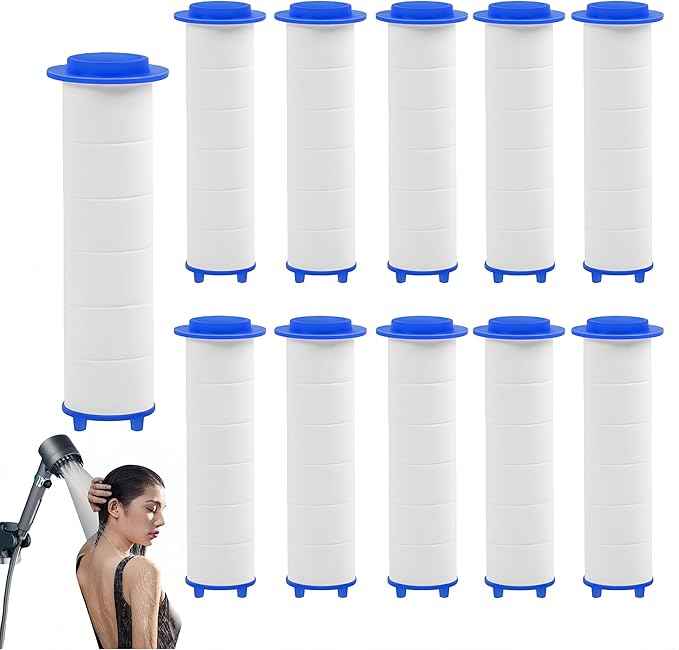 10Pcs Shower Head Filter Drivese, 2.95 Inch Ion Shower Dropse Head Filter PP Cotton Replacement Cartridge, Water Filter Core Cotton For Handheld Showerheads.