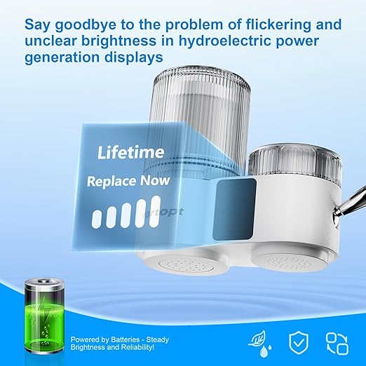 Vortopt Ultrafiltration Water Filter for Sink Faucet,NSF/ANSI 42 Certified Sink Water Filter,with Display & 400 Gallon Capacity.