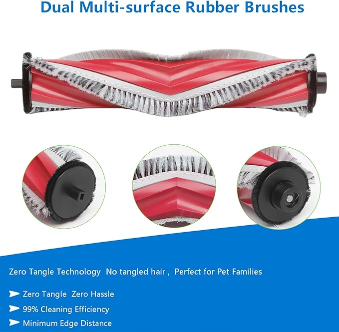 21 Pack Replacement Parts for Yeedi M12 PRO+ Robot Vacuum Accessories Kit, Cleaner Inclue 1 V-shaped Brush, 6 Side Brushes, 6 Dust Bags, 4 Hepa Filters, 4 Mop Pads, 1 Clean Tool - AquaVibe