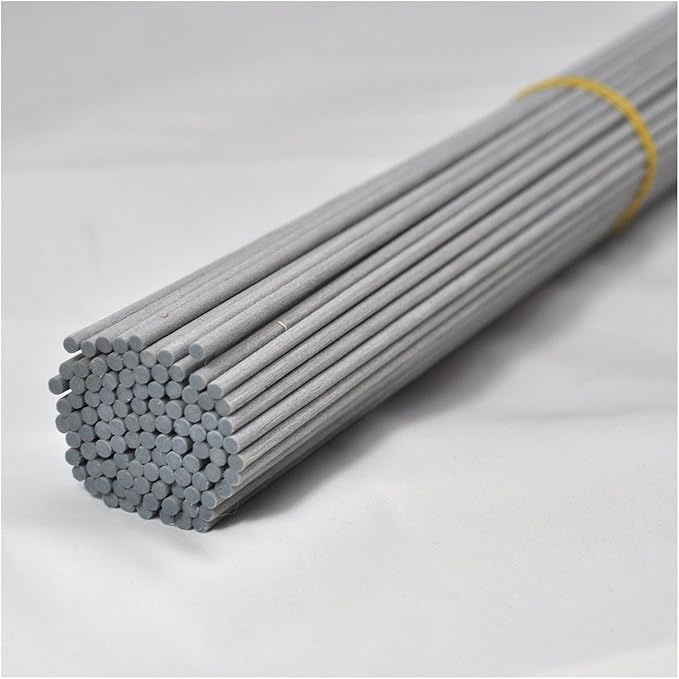 100 Pieces Fiber Reed Diffuser Replacement Refill Sticks (12" x 3mm, Gray) - AquaVibe