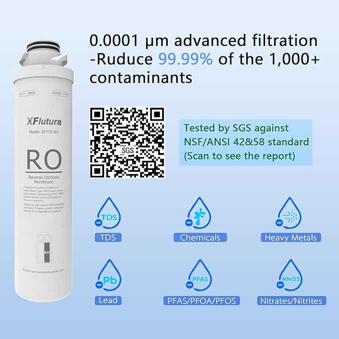 Y7/Y7P/Y7T Series 1-Year Replacement Cartridge Compatible with SimPure Y7, Y7P, Y7T, Y7P-BW, Y7P-W, Y7T-BW-A, Y7T-BW-C, Y7T-A, Y7T-C Series Water Filter, Pack of 4 Filters (2*CF, 2*RO)