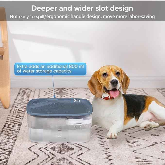 Dog Water Fountain Wireless,2.1GAL/8L Large Dog Water Fountain Battery Operated, Dog Fountain Water Bowl with Sensor,Wireless Smart Pump,Timer,BPA-Free,Ideal for Large Dogs,Multi-Pet Home