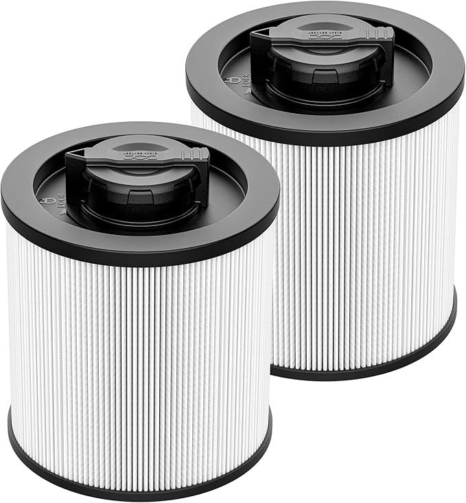 DXVC6910 Cartridge Filter Replacement Compatible with DeWalt DXV06P DXV09P DXV10P DXV10PL DXV10SA DXV12P DXV14P DXV16P Wet/Dry Vac Vacuum Cleaner (NOT fits for DXV06G/ DXV08S) 2 Pack - AquaVibe