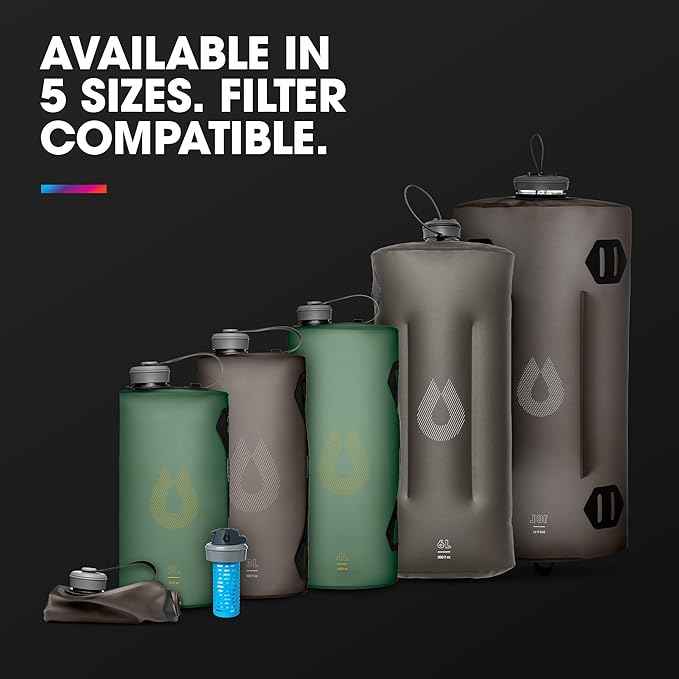 Collapsible Camping Water Storage (2L, 3L, 4L, 6L, 10L) - BPA & PVC Free, Hydration Reservoir Bag, Leak Proof