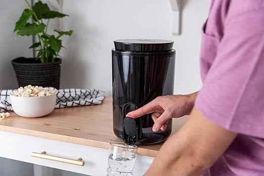 LifeStraw Home Studio Water Filter Dispenser, 10-Cup, Obsidian Black, BPA-Free Designed for Everyday Protects Against Bacteria, parasites, microplastics, PFAS, Lead, and Improves Taste
