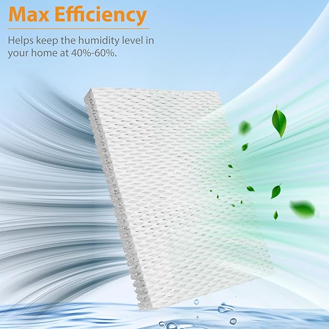 HOUSEMAX 2 Pack MD1-0034 Replacement Humidifier Wicks Filters Compatible with Vornado Evaporative Humidifier Model Evap40, Evap2, EV100, EV200, EVDC300, EVDC500, EVDC505, Tornado Humidifier Filter