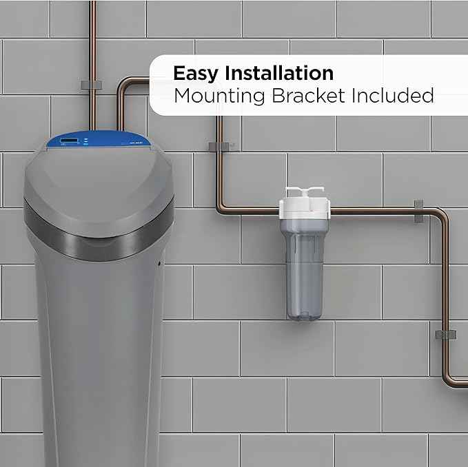 EcoPure EPW2VC Whole Home Water Filtration System – Valve-in-Head Design with Built-In Bypass Valve & Clear Sump – Reduces Sediment, Rust, Dirt & Chlorine Taste – Fits Standard Capacity Filters