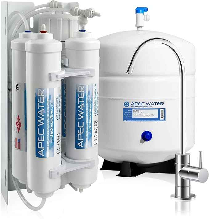 APEC Water Systems RO-QUICK90 Ultimate Supreme Compact Size with Quick Connect Easy Change Filters Undersink Reverse Osmosis System