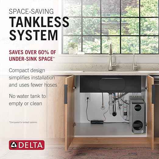 Delta Faucet Clarifi Under Sink Reverse Osmosis Water Filter System with Arctic Stainless Traditional Beverage Dispenser Faucet (Pack of 1)