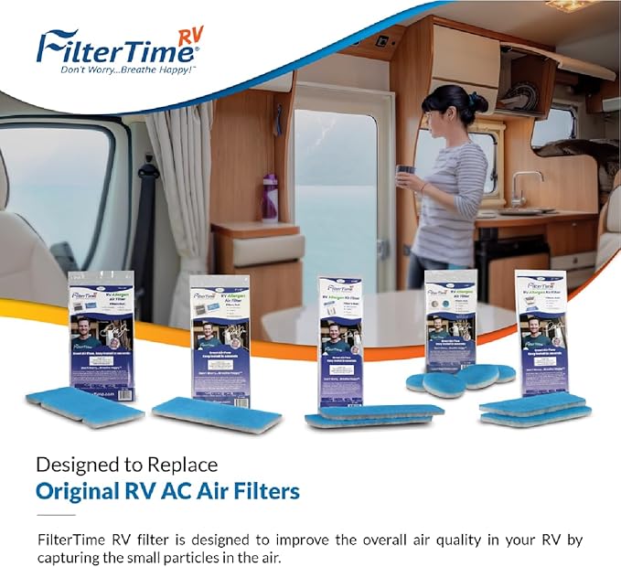 RV FT-714 RV Air Filter 7.5”x14” AC Filter Replacement for Dometic Air Grille (1 filter per pack) MERV 6 Replaces Original Standard Air Filter | Made in USA… - AquaVibe