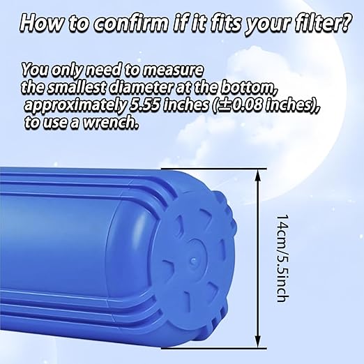 Water Filter Wrench for Big Blue Style Filter Housings Easy-Grip Design for Tightening and Loosing Water Filters, Universal Fit for 4.5'' Width Filters Cartridges