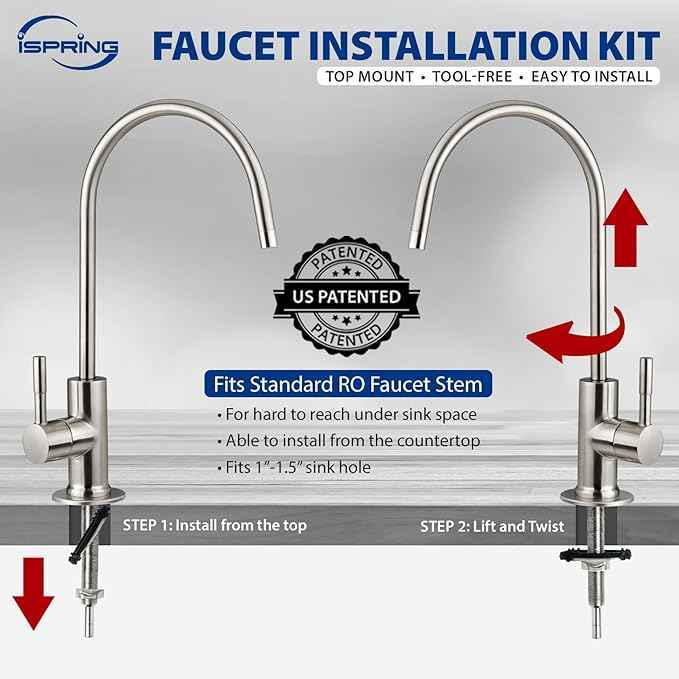 iSpring RCC7AK, NSF Certified, Alkaline 6-Stage Reverse Osmosis System with Filter Lifespan Reminder, pH+ Remineralization RO Water Filter System Under Sink
