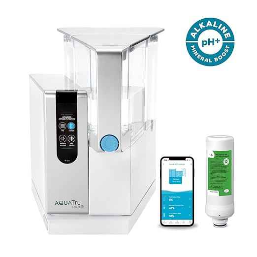 AquaTru Classic Smart Alkaline Countertop Water Purifier | App-Connected 4-Stage RO System Removes Forever Chemicals, Lead & Fluoride | Adds Healthy Minerals | No Plumbing