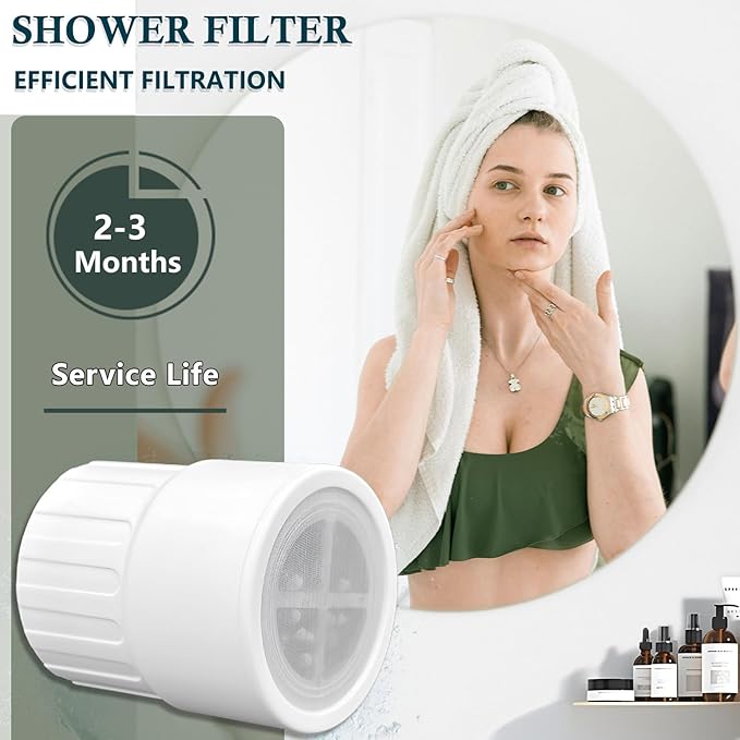 Filter Compatible For JOLIE Filtered Showerhead, High Output Revitalization Filter, REPLACEMENT CARTRIDGE (2pcs)