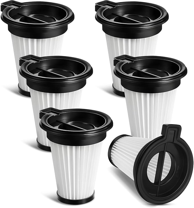6 Pack HEPA Filter Compatible with Wyze Cordless Vacuum Cleaner, Replacement Filters for Wyze Handheld Vacuums & WCVRHF, Washable & Reusable for Wyze Vacuum ﻿ - AquaVibe