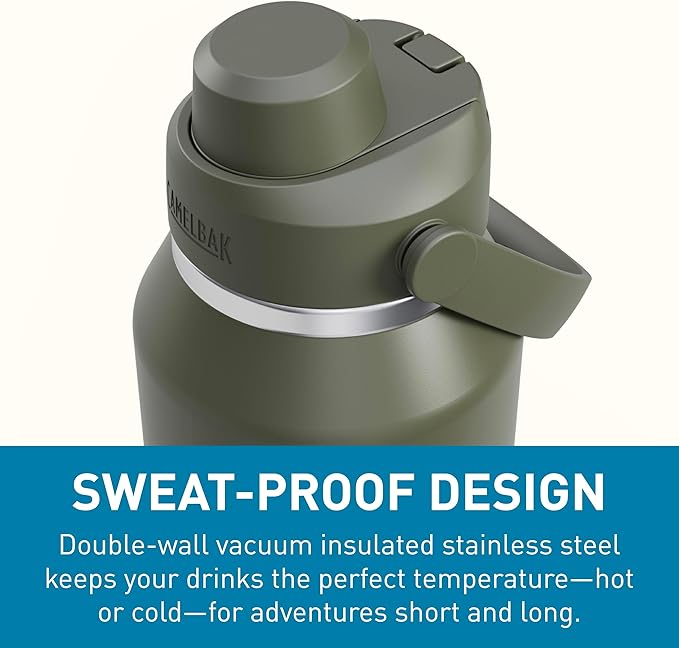 CamelBak Thrive Chug Insulated Stainless Steel Water Bottle Moss, 40oz