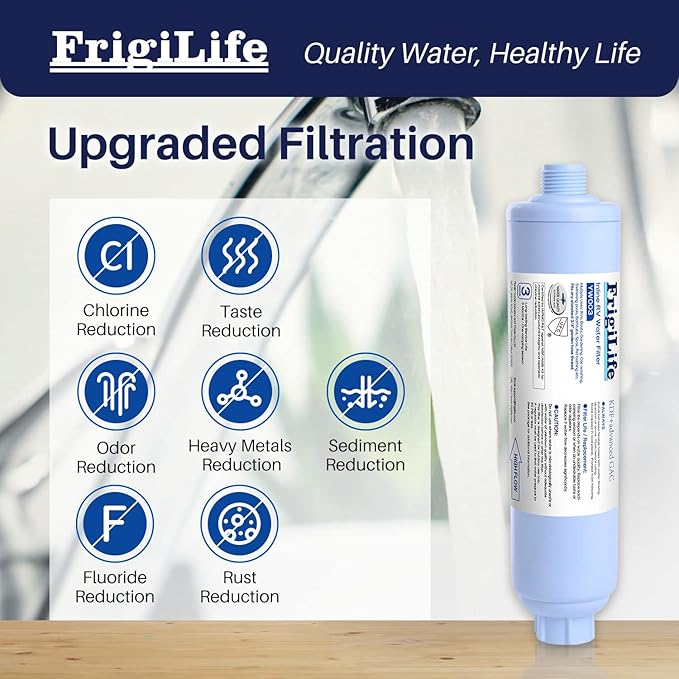 RV Inline Water Filter with Anti-Kink Hose Protector, NSF/ANSI 42 Certified, GAC & KDF Filtration, Reduces Chlorine & Odors, Fresh Clean Water for RVs, Camping, Car Washing, Gardening and Pools, 3PACK