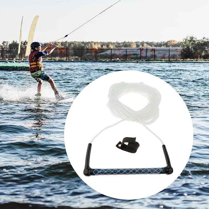 Water Ski Rope, Wakeboard Surfing Tow Rope with Handle Grip, Multifunctional Wake 23M for Water Skis Wakeboard Accs