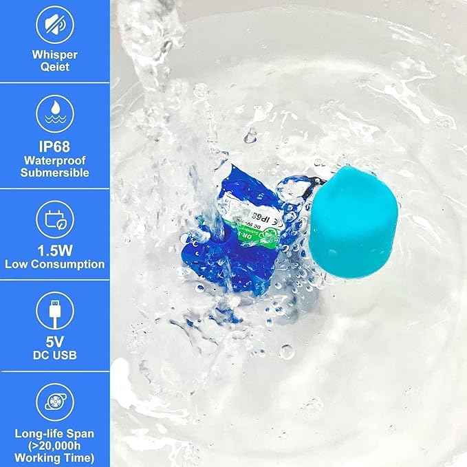 Cat Water Fountain Pump, Pet Fountain No LED Light Replacement Pump DR-DC160 Motor for 360° Cupcake Ceramic and Stainless Steel Cat Drinking Dispenser