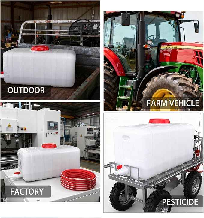 13Gallon/50L Water Storage Tank with Spigot,3m Hose and Control Valve, Large Plastic Emergency Water Tank,Water Storage Container for Camping, RV, Truck, Emergency Preparedness(22.4"*11.8"*11.8"