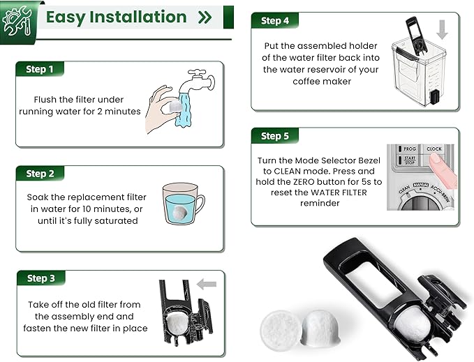 12 Pack WGCM350 Activated Carbon Water Filter Pods Replacement for Wolf Gourmet Coffee Maker System - Compatible with WGCM100S WGCM110S WGCM120S - AquaVibe