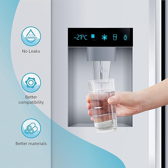 AQUA CREST 12033030 Replacement for Bosch® UltraClarity® Pro BORPLFTR50, 11032531 Refrigerator Water Filter, Compatible with 11025825, BORPLFTR55, B36CD50, B22CS50, B36FD50SNS, B36CT80SNS, 3 Filters