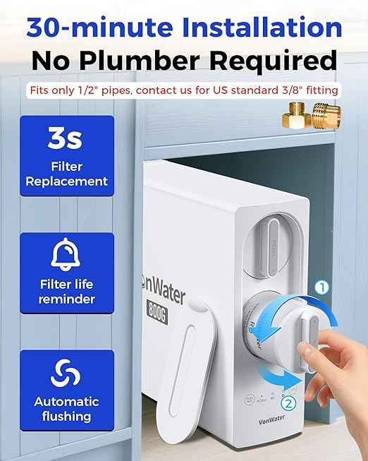 800GPD Under Sink Tankless Reverse Osmosis System,7-Stage RO Water Filtration System, NSF/ANSI 372 Certified RO Drinking Water Filter, FCC Listed, Reduce TDS,PFAS,Odor, 2:1 Pure to Drain