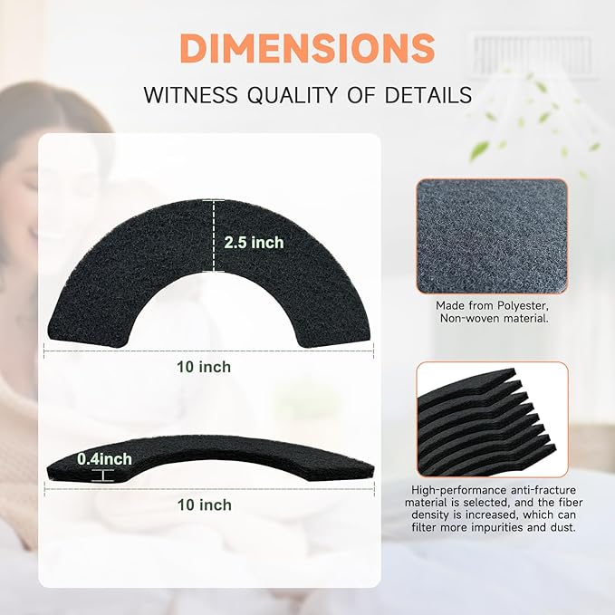 ULTRA GREEN 8-Pack Carbon Filters Compatible with Litter Robot 4 Thickened Replacement Filters for Cat Boxes LR4, to Absorb Pet Odors, Keeping The Home Fresh