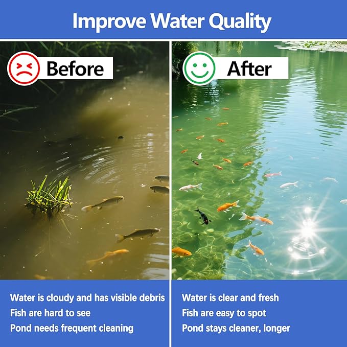 Classic Koi Pond Filter Pad, 18” x 72" Thick Aquarium Filter Floss Roll Reusable Cut to Fit Aquarium Media Pad for Outdoor Koi Ponds, Aquariums, Fish-Safe Polyester Material