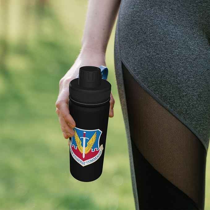 Acc Shield Water Bottle 18 Oz Stainless Steel Water Bottles Leak Proof Outdoor Sports Insulated Water Bottle Funny Bottle Water