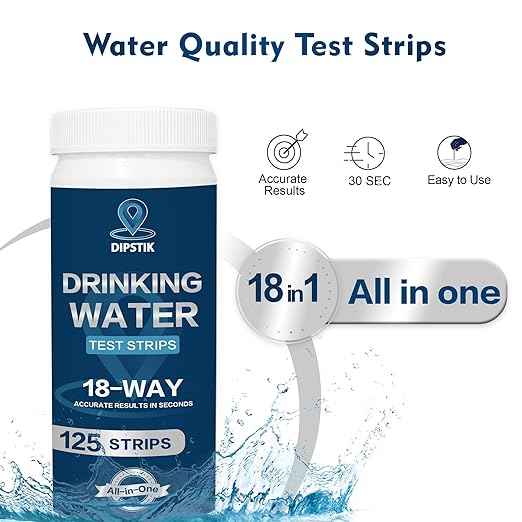 All-New 18 in1 Drinking Water Test Kit-125 Water Quality Test Strips for Well Tap Test Kit,Water Testing Strips for Home Drinking Water Testing,Hardness,Chlorine, Lead,Iron, Copper,Fluoride