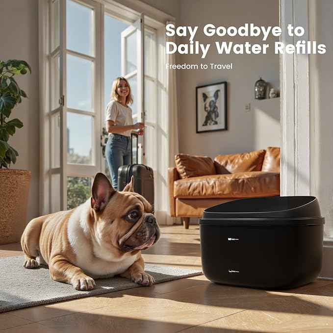 Gardner Pet Dog Bowls 1 Gallon Pet Water Fountain, Vortex Dog Water Bowl Dispenser, Ultra Quiet Automatic Cat Fountain with Filter, Splash-Proof, Without Adapter (UV, Black)
