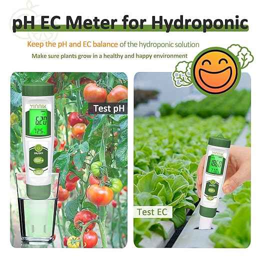 Hydroponic ppm pH Monitor, WiFi 6 in 1 pH EC Meter for Hydroponics Growing System,Continuous Monitoring pH PPM EC CF Humidity Temp of DWC Grow System Water Reservoir Tank Aeroponic Garden Aquarium...