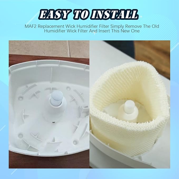 MAF2 Humidifier Filter Replacement for AIRCARE Essick Air Moist Air MA0800 MA0600 MA08000 MA0601 for Kenmore 15408 15508 154080 17006 29706 29988 Series Humidifier Super Wick Filter (2-Pack)