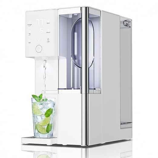 Reverse Osmosis Water Filter Countertop 4:1 Pure to Drain, 5-Stage RO Water Filtration with UV Portable Countertop Water Filters for Home & RV with Instant Hot Water and 4 Temperature Settings